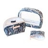 Saffiano Clear Oval Cos Bag Set of 3-Atoll