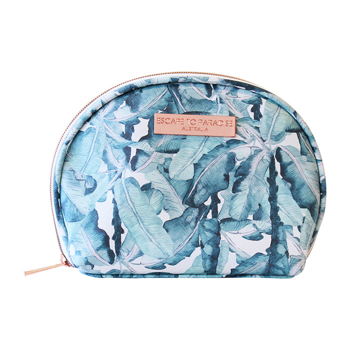 Saffiano Small Curved Cosmetic Bag-Bora Bora