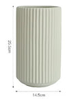 Ribbed Ceramic Vase-Mint-XXL