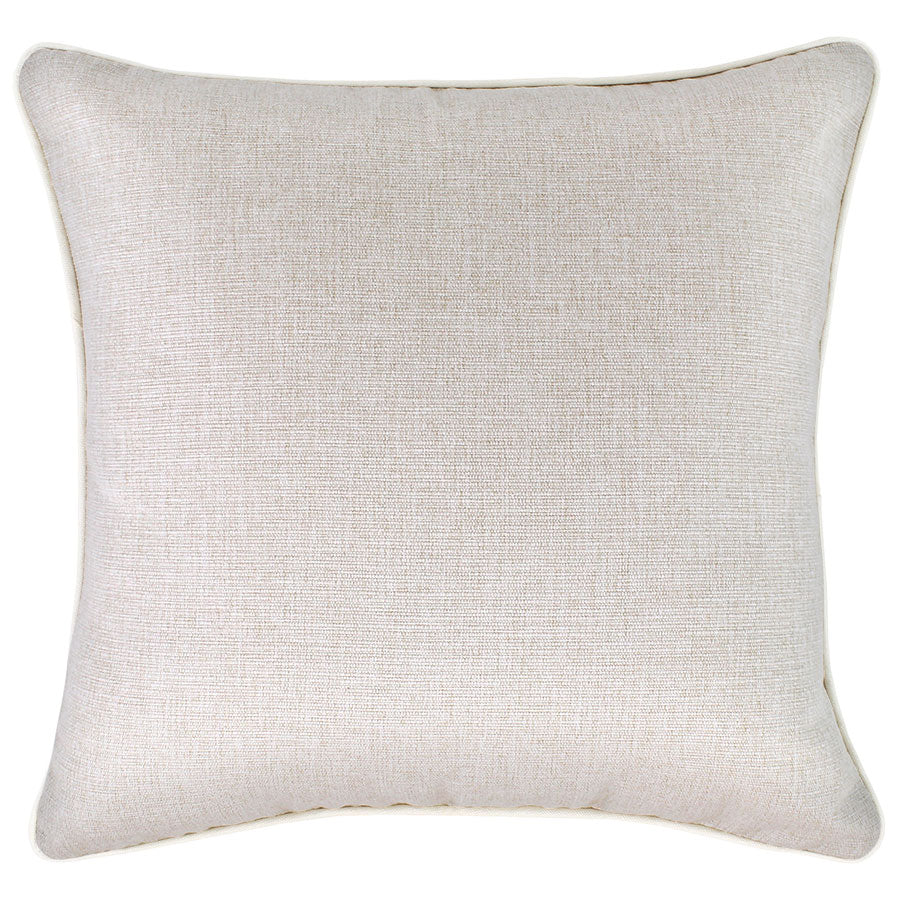 Cushion Cover-With Piping-Solid Natural-45cm x 45cm