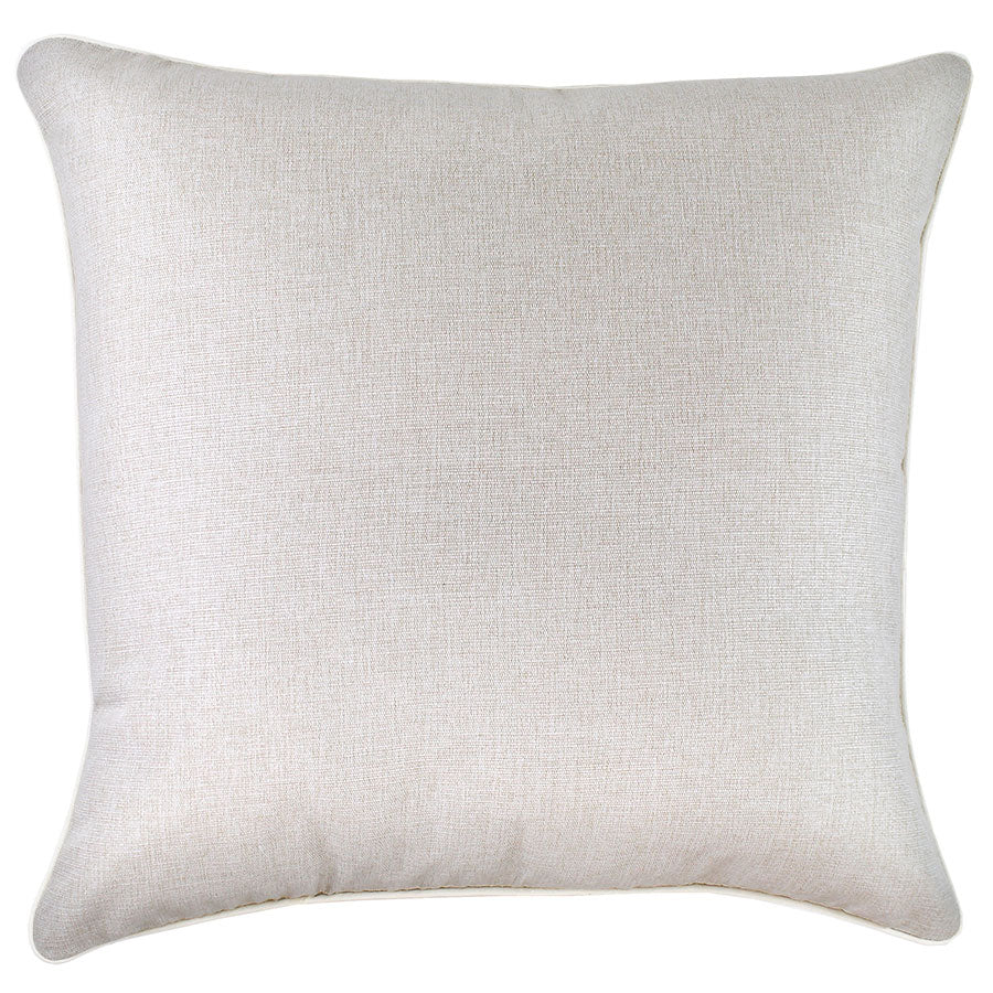 Cushion Cover-With Piping-Solid Natural-60cm x 60cm