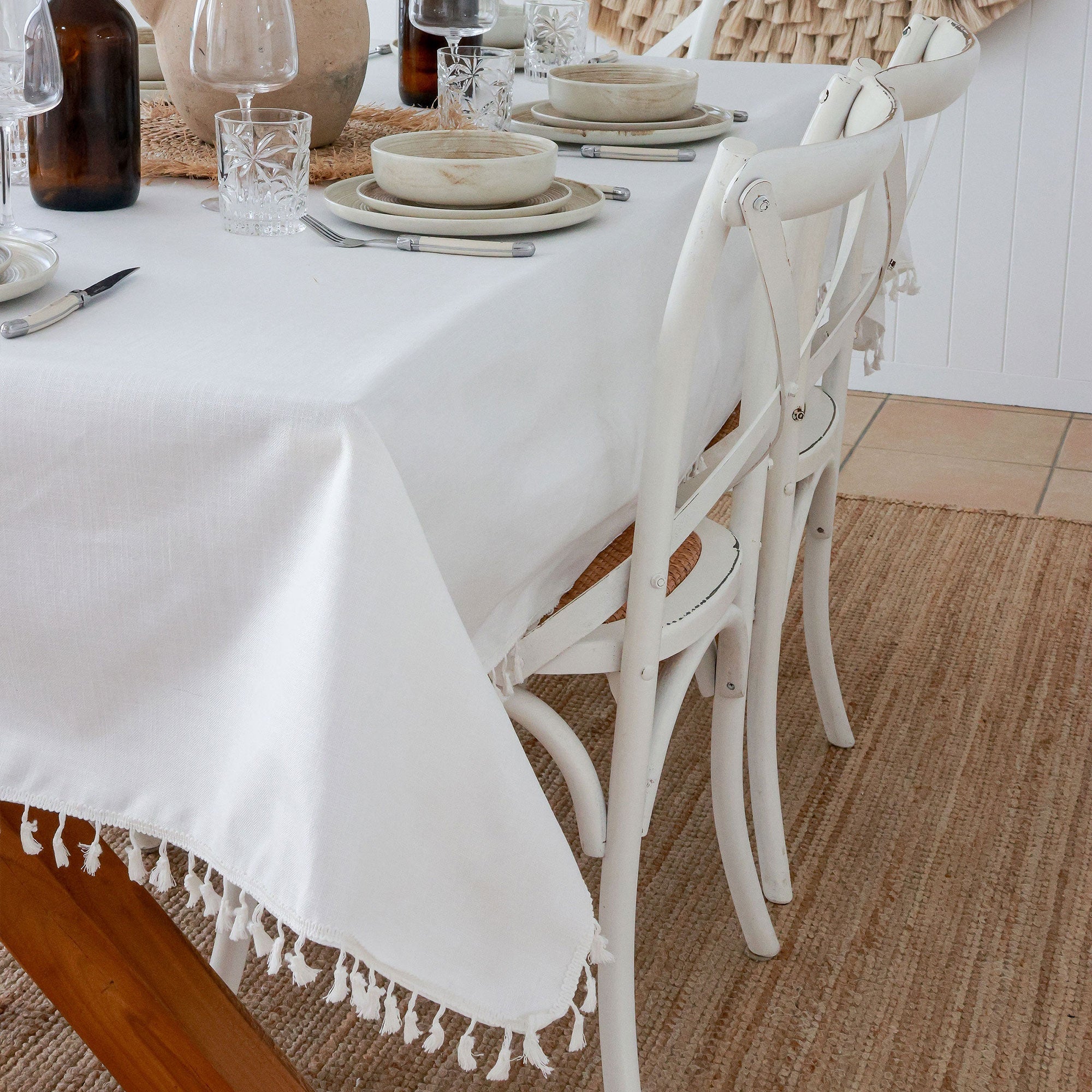 Tablecloth-Check Sage-250cm x 142cm
