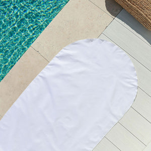 Arch Travel Beach Towel-Check Seafoam