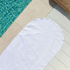 Arch Travel Beach Towel-Hampton Stripe Seafoam