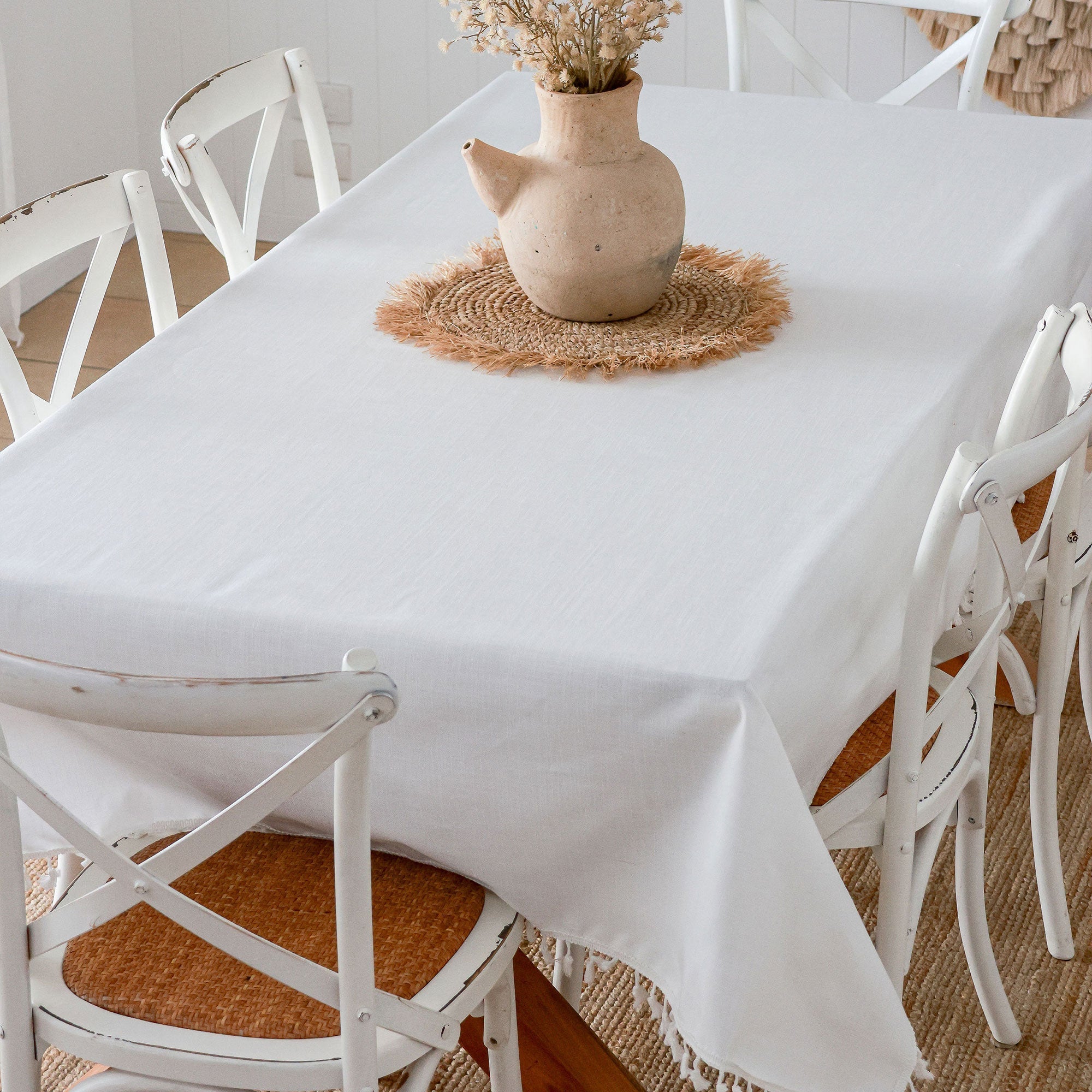 Tablecloth-Check Seafoam-250cm x 142cm