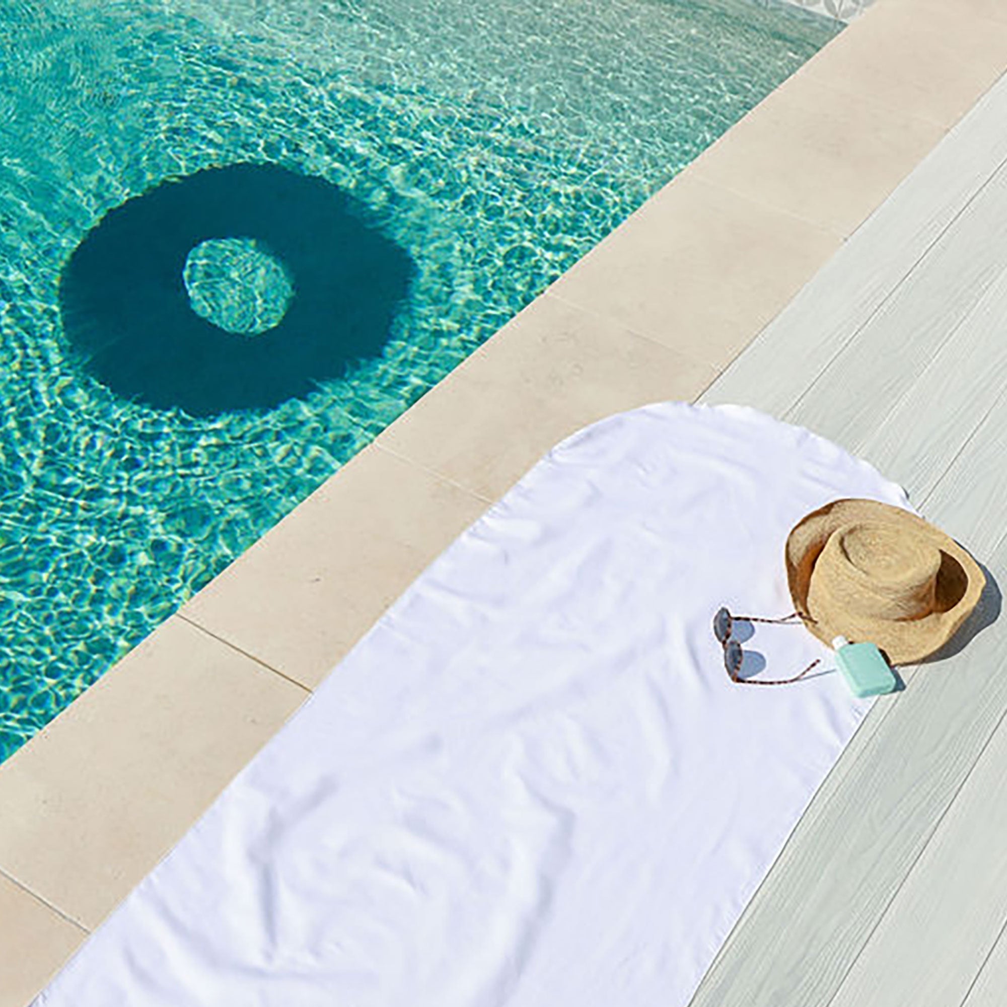Arch Travel Beach Towel-Cabana Palms Sage
