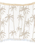 Cushion Cover-Coastal Fringe-Tall Palms Beige-60cm x 60cm