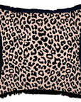 Cushion Cover-Coastal Fringe Black-Jungle Peach-60cm x 60cm