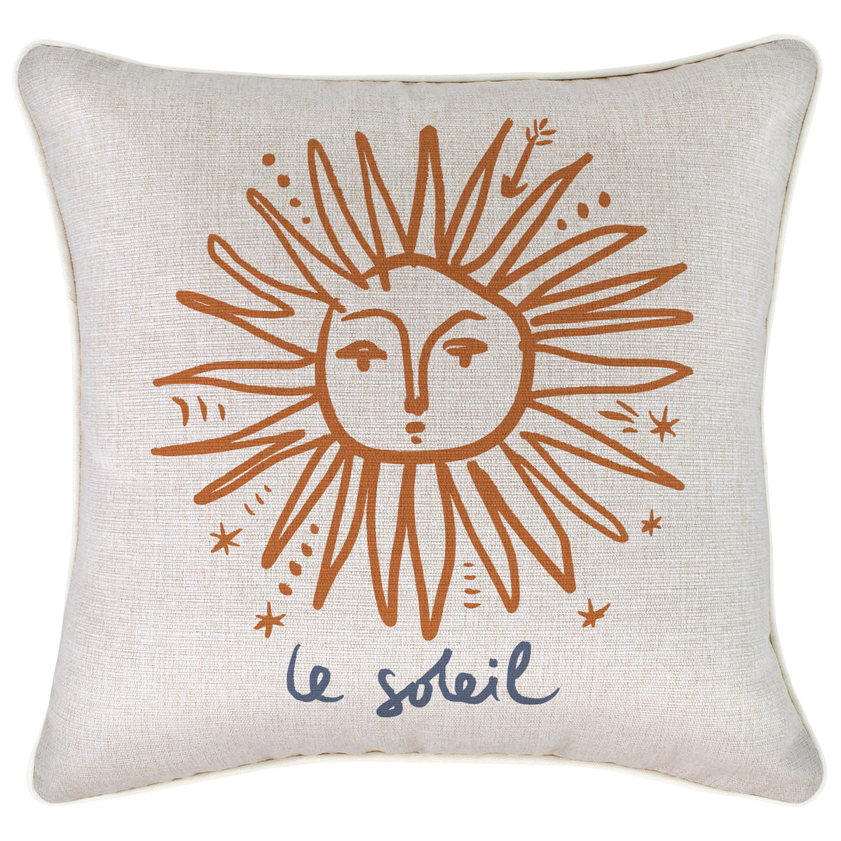Cushion Cover-With Piping-Le Soleil-45cm x 45cm