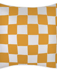 Cushion Cover-With Piping-Check Gold White-45cm x 45cm