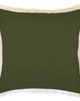 Cushion Cover-Coastal Fringe-Solid Eucalyptus-60cm x 60cm