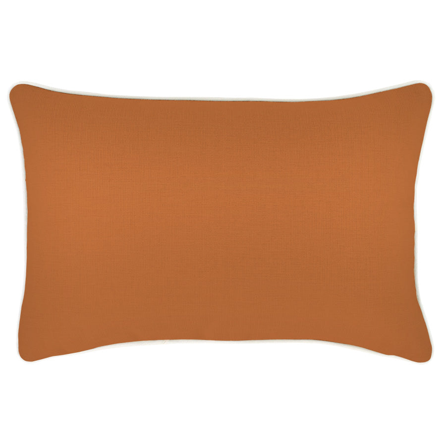 Cushion Cover-With Piping-Solid Orange-35cm x 50cm