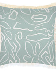 Cushion Cover-Coastal Fringe-Playa Seafoam-45cm x 45cm