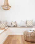 Cushion Cover-With Piping-Check Beige-60cm x 60cm