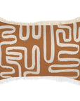 Cushion Cover-Coastal Fringe-Maze Rust-35cm x 50cm