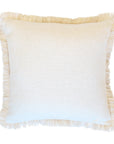 Cushion Cover-Coastal Fringe-Solid Natural-60cm x 60cm