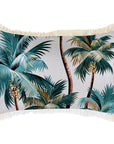 Cushion Cover-Coastal Fringe-Palm Trees White-35cm x 50cm