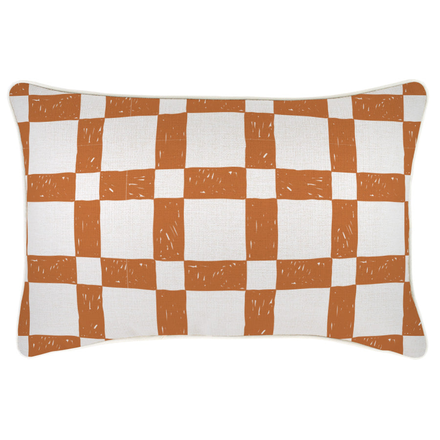 Cushion Cover-With Piping-Patio Orange-35cm x 50cm