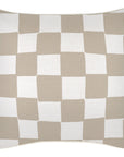 Cushion Cover-With Piping-Check Beige-45cm x 45cm