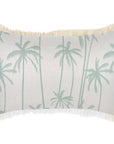 Cushion Cover-Coastal Fringe-Tall Palms Mint-35cm x 50cm