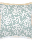 Cushion Cover-Coastal Fringe-Coastal Coral Seafoam-60cm x 60cm