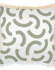 Cushion Cover-Coastal Fringe-Muse Sage-60cm x 60cm