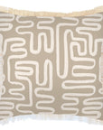 Cushion Cover-Coastal Fringe-Maze Taupe-60cm x 60cm