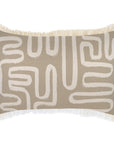Cushion Cover-Coastal Fringe-Maze Taupe-35cm x 50cm