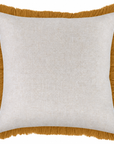 Cushion Cover-Coastal Fringe Mustard-Solid Natural-60cm x 60cm