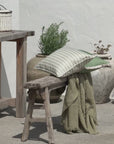 Cushion Cover-Coastal Fringe-Solid Dusty Green-45cm x 45cm