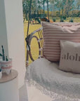 Cushion Cover-Coastal Fringe-Hampton Stripe Beige-60cm x 60cm