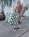 Cooler Bag-Large-Check Palm Kale