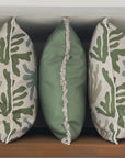 Cushion Cover-Coastal Fringe-Solid Dusty Green-45cm x 45cm