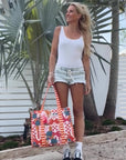 Striped Beach Bag-Bahamas