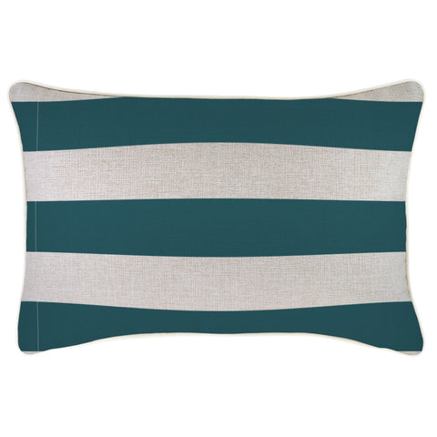 Cushion Cover-With Black Piping-Paint Stripes-35cm x 50cm