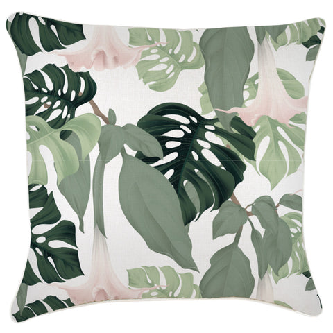 Cushion Cover-Coastal Fringe-Tall Palms Beige-45cm x 45cm