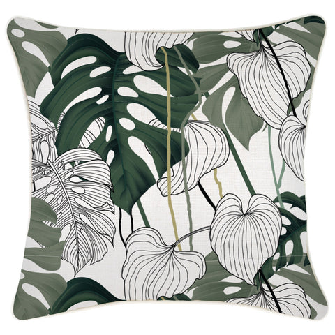 Cushion Cover-With Piping-Solid Sage-45cm x 45cm