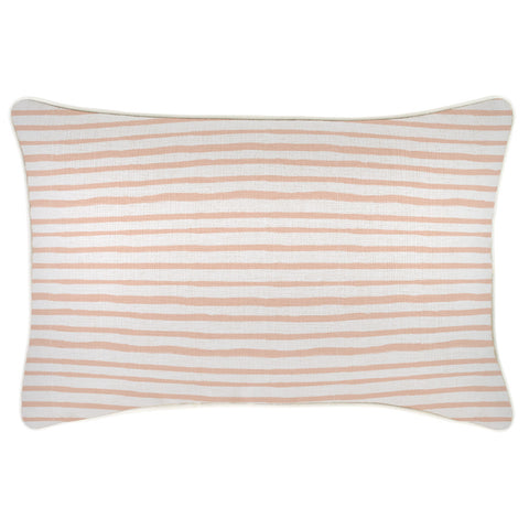 Cushion Cover-Coastal Fringe-Paint Stripes Smoke-45cm x 45cm