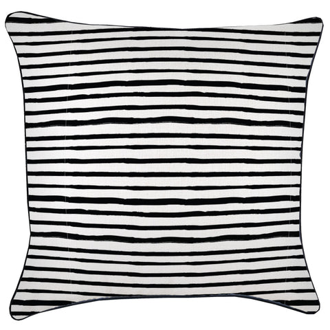 Cushion Cover-With Piping-Paint Stripes Pale Mint-35cm x 50cm