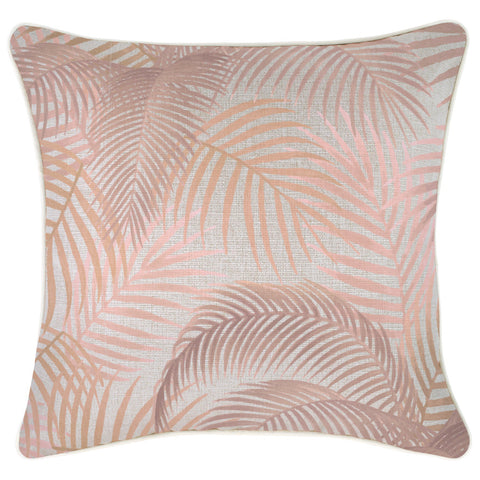 Cushion Cover-With Piping-Palm Trees White-60cm x 60cm