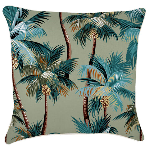 Cushion Cover-With Piping-Palm Trees Natural-45cm x 45cm