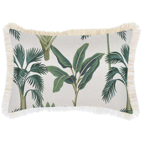 Cushion Cover-Boucle-No Piping-Cabana Palms Sage-45cm x 45cm