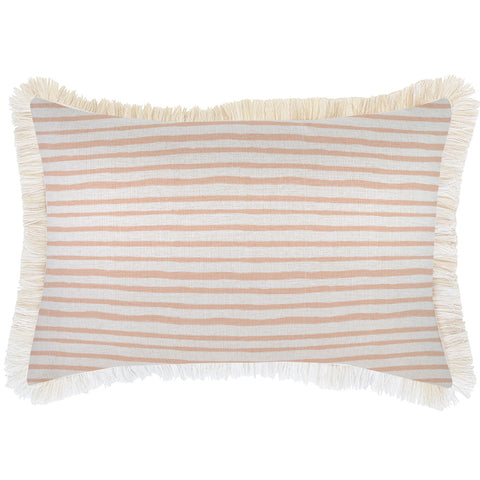 Cushion Cover-Coastal Fringe-Arch Clay-35cm x 50cm