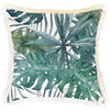 Cushion Cover-Coastal Fringe Natural-Teal-35cm x 50cm