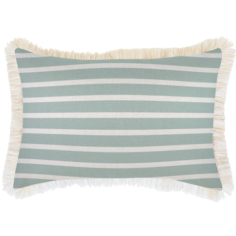 Cushion Cover-Boucle-No Piping-Cabana Palms Seafoam-45cm x 45cm