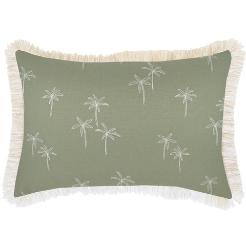 Cushion Cover-Coastal Fringe-Aloha Sage-45cm x 45cm