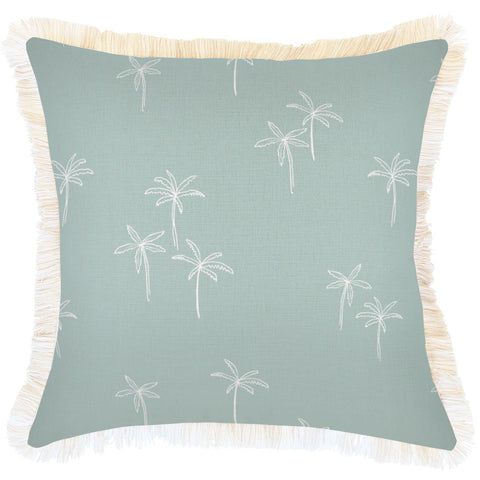 Cushion Cover-Coastal Fringe-Aloha Seafoam-45cm x 45cm