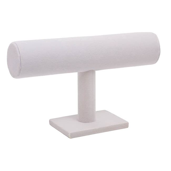 Single Tier Bracelet T-Stand White Velvet