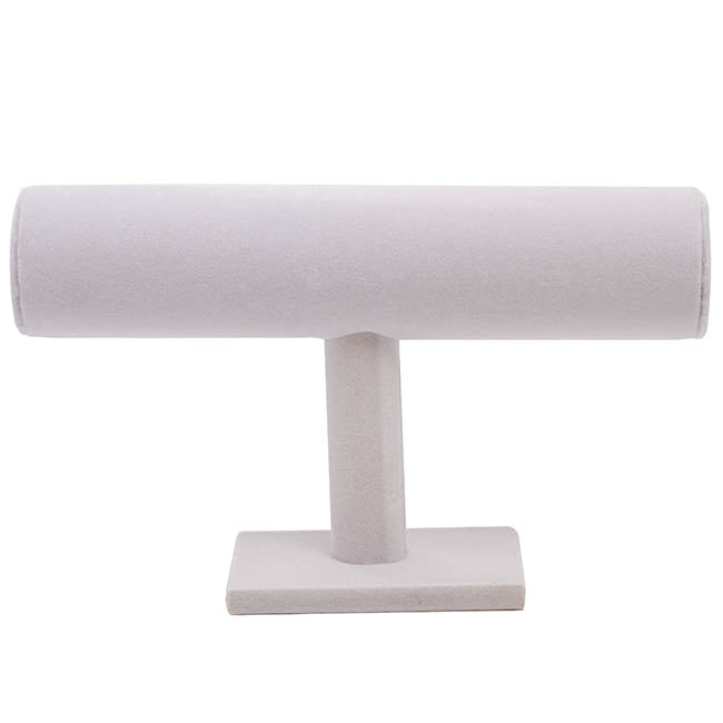 Single Tier Bracelet T-Stand White Velvet