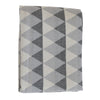 Extra Large Turkish Towel Throw-Light Grey Diamond-220cm x 192cm